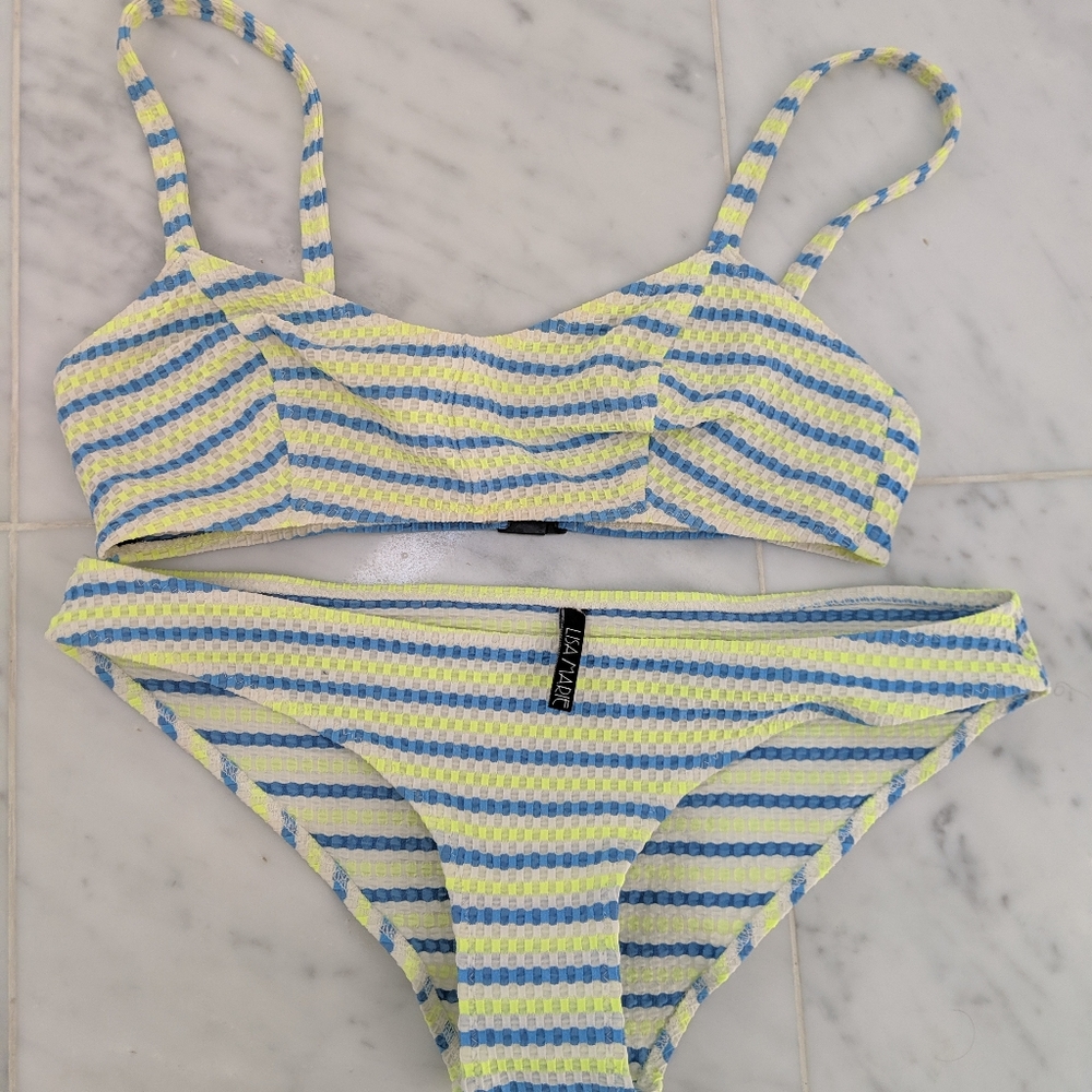 Lisa Marie Fernandez striped bikini